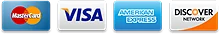 Visa, Mastercard, American Express and Discover accepted